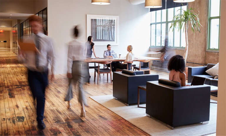 A busy office