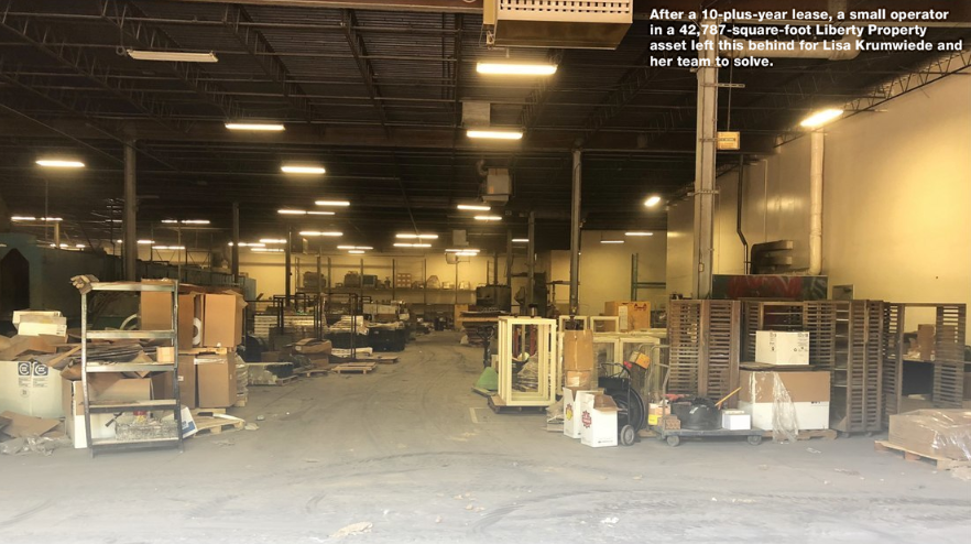 the interior of a warehouse