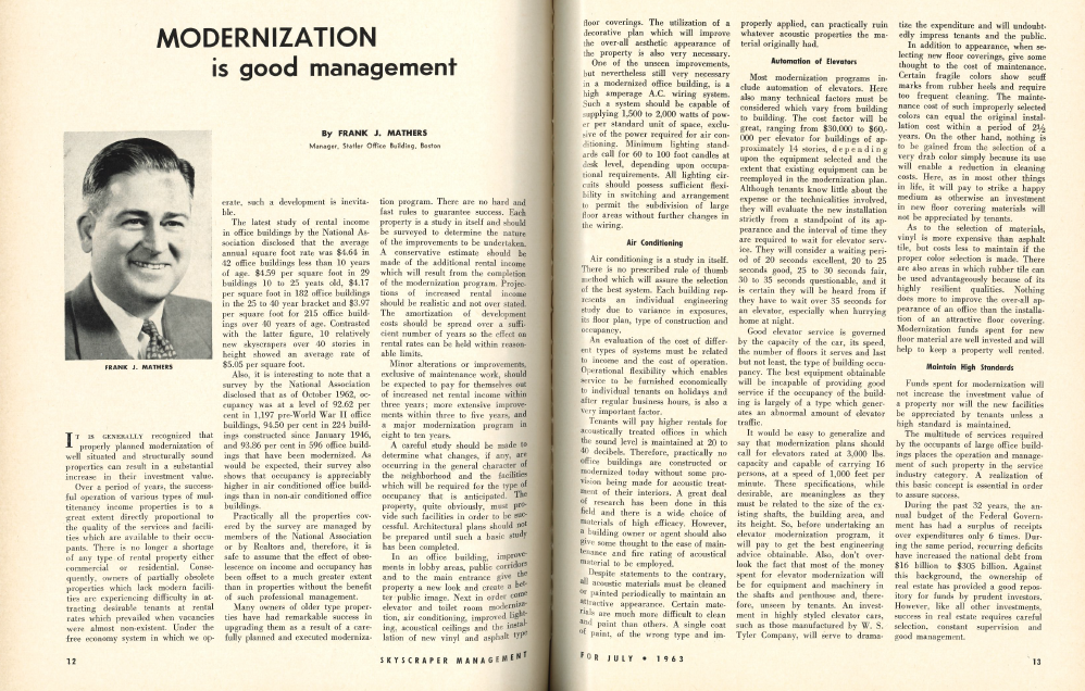 the inside of the book Modernization is Good Management