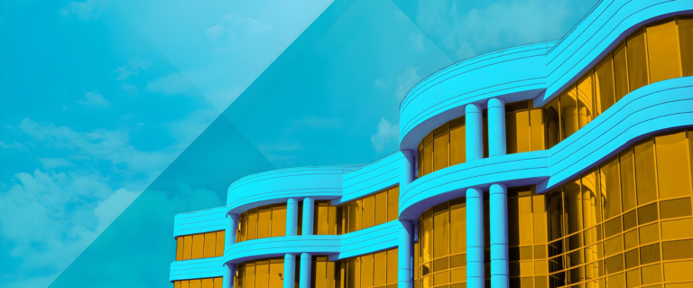 blue buildings