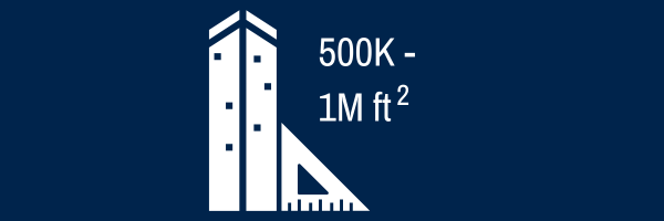 500,000 to 1 Million Square Feet Category icon