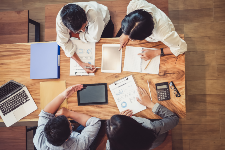 Professional team budget developing an income budget